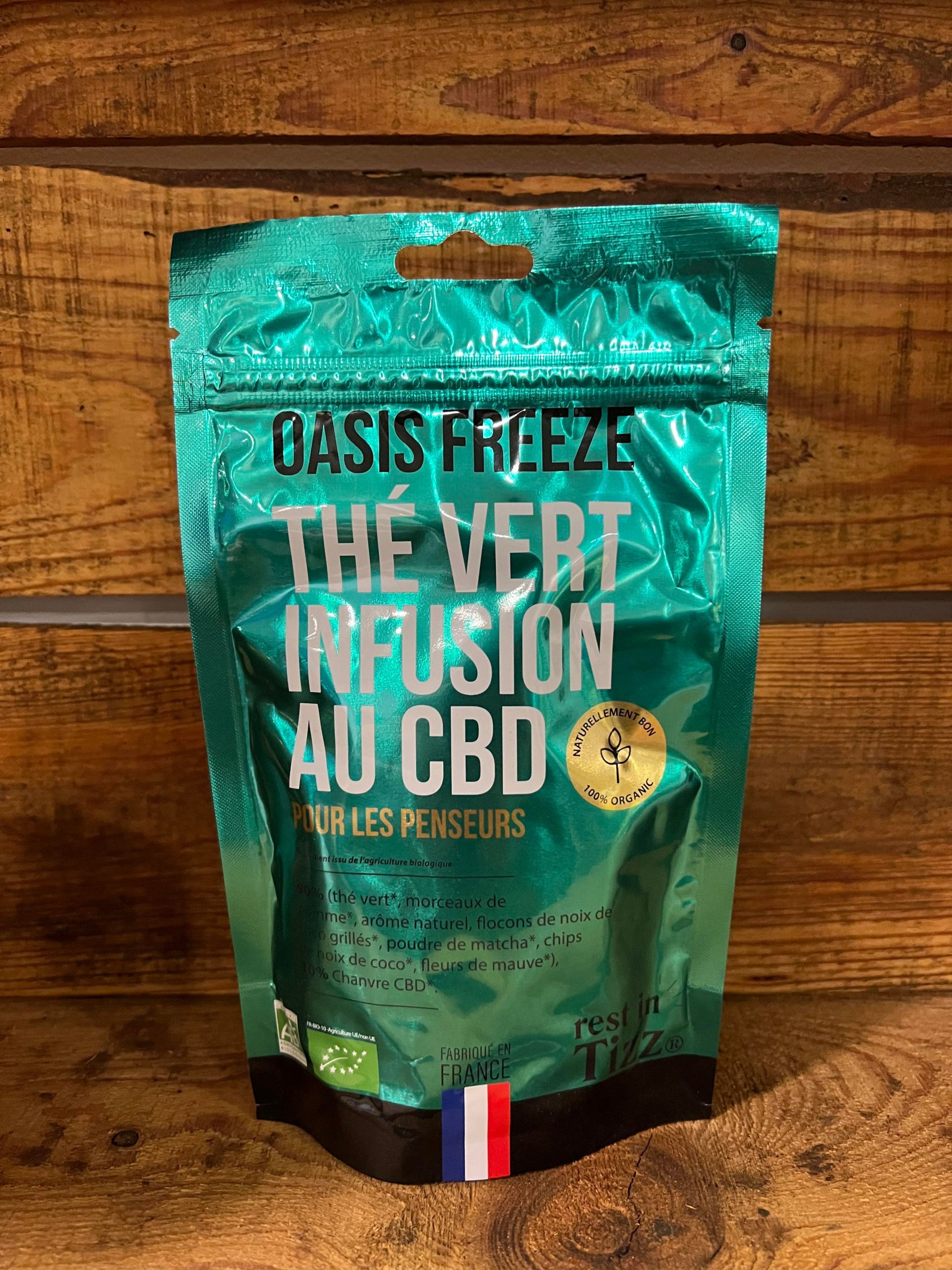 Thé vert cbd bio Oasis Freeze – Rest in Tizz