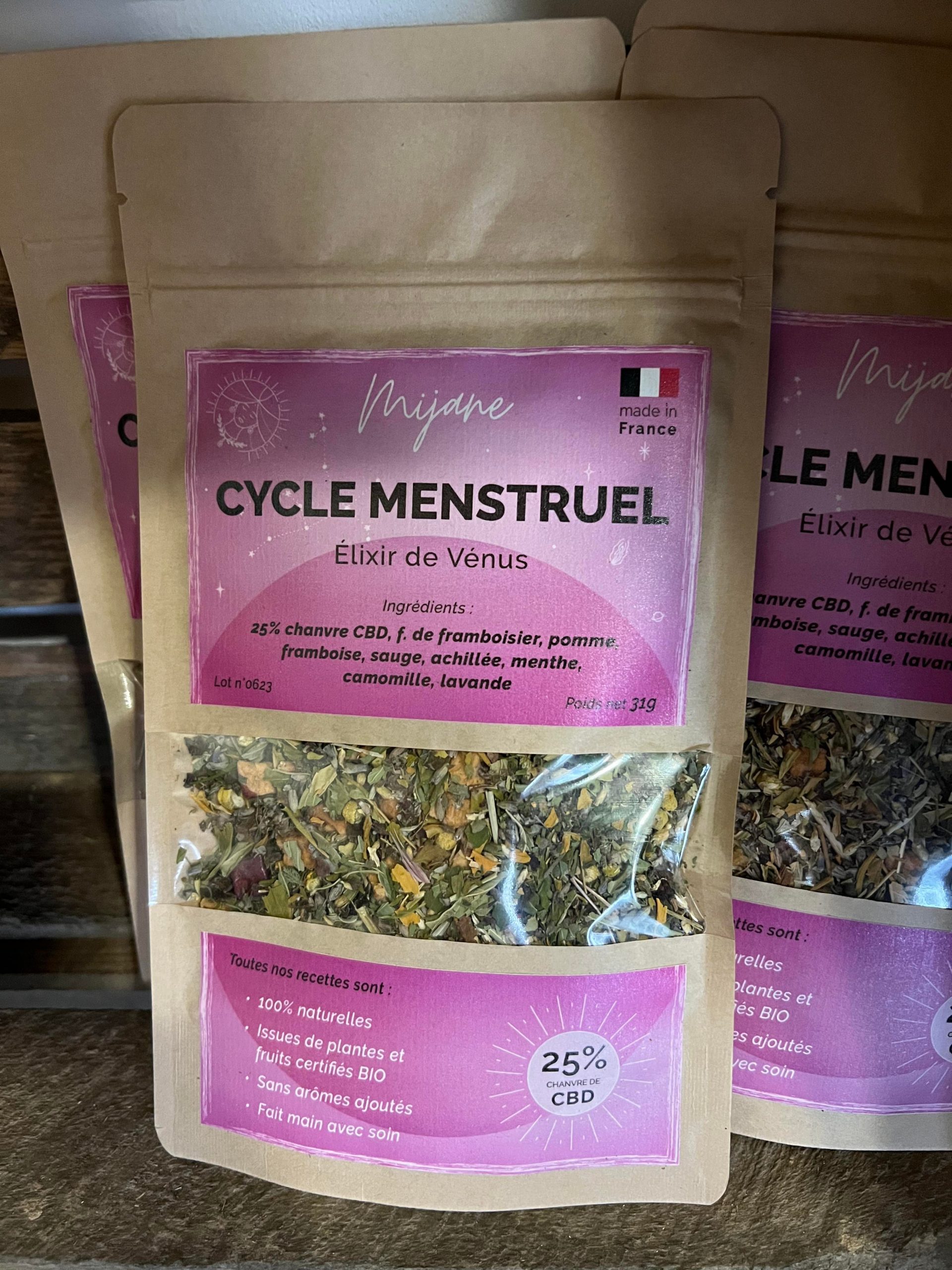 Infusions CBD 25% MIJANE - Cycle Menstruel